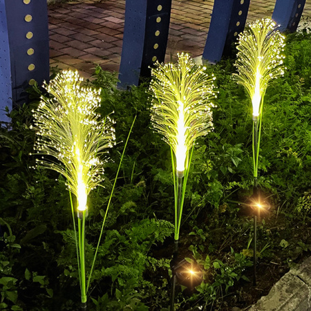 LAMPA OGRODOWA SOLARNA LED TRAWA PAMPASOWA ŚWIETLNA WBIJANA OZDOBA 2 Sztuki