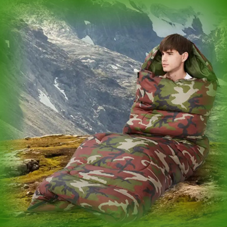 LEKKI ŚPIWÓR TURYSTYCZNY MUMIA KAPTUR 210CM CIEPŁY KOŁDRA + POKROWIEC 2w1