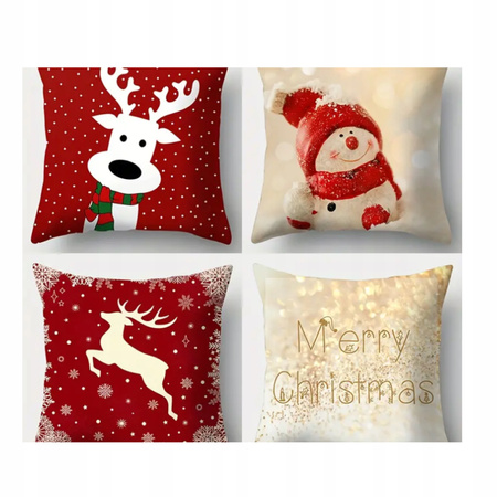 4x POSZEWKI ŚWIĄTECZNE Na Poduszki 45x45 Poszewka Boże Narodzenie Na Jaśki