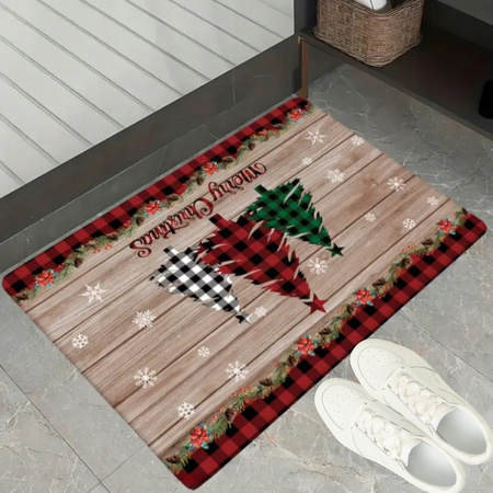 WYCIERACZKA ŚWIĄTECZNA POD DRZWI 45x45cm WEJŚCIOWA DO BUTÓW CHRISTMAS MATA