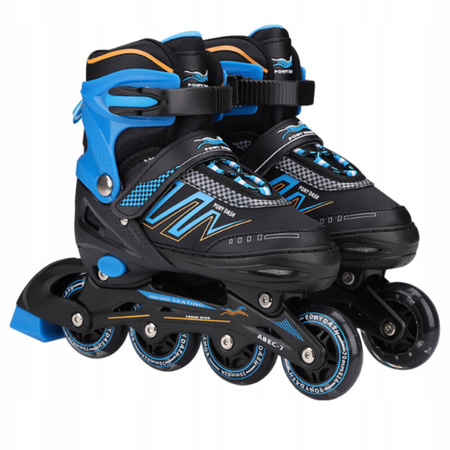 ROLKI Łyżworolki REGULOWANE Świecące KOŁA LED Kauczukowe Kółka Rozm. 39-42