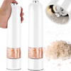 MŁYNEK ELEKTRYCZNY DO SOLI I PIEPRZU LED 2W1 DO PRZYPRAW REGULACJA BIAŁY