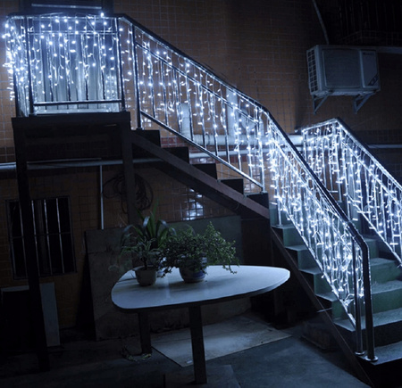 SOPLE 300 LED LAMPKI ZEWNĘTRZNE IP44 STAŁE + FLASH KURTYNA ŚWIETLNA GRUBE