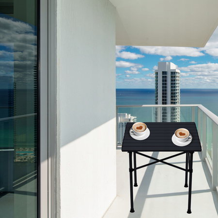 ZESTAW STOLIK TURYSTYCZNY SKŁADANY Stół Ogrodowy Balkonowy Taras 2 Krzesła