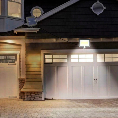 LAMPA SOLARNA LED LATARNIA ULICZNA OGRODOWA CZUJNIK RUCHU ZMIERZCHU PILOT