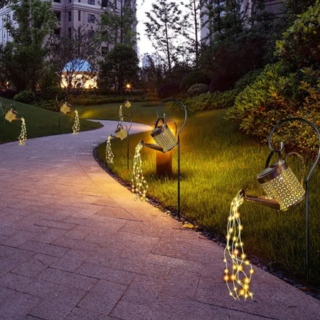 LAMPA OGRODOWA SOLARNA KONEWKA LED WBIJANA Z CZUJNIKIEM OZDOBA GIRLANDA XXL