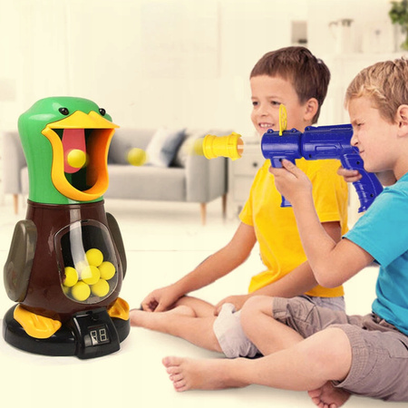 GŁODNA KACZKA STRZELANIE DO CELU PISTOLET KULKI ZABAWKA GRA ZRĘCZNOŚCIOWA