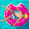 DUŻE KOŁO DMUCHANE MATERAC DO WODY DO PŁYWANIA BASENU DONUT KÓŁKO XXL