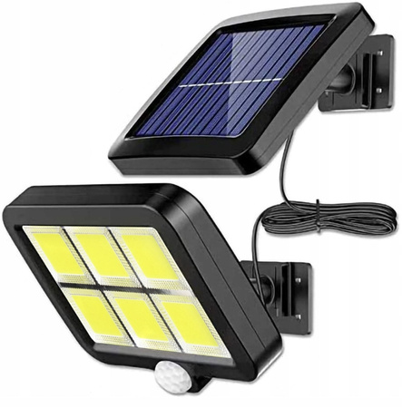 LAMPA SOLARNA Z CZUJNIKIEM RUCH ZMIERZCHU ZEWNĘTRZNA ULICZNA LED COB PILOT