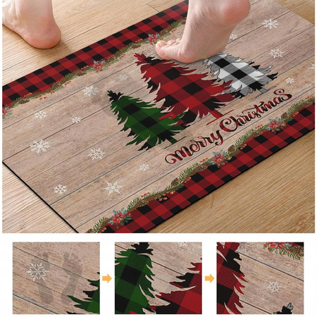 WYCIERACZKA ŚWIĄTECZNA POD DRZWI 45x45cm WEJŚCIOWA DO BUTÓW CHRISTMAS MATA