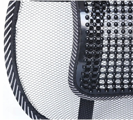 PODKŁADKA PODPÓRKA Z MASAŻEREM LĘDŹWIOWA POD PLECY NA FOTEL SAMOCHODU MASAŻ