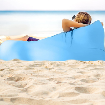 NADMUCHIWANA ROZKŁADANA SOFA LAZY BAG AIR PLAŻE FOTEL MATERAC LEŻAK 220cm