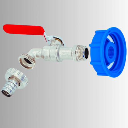 KRAN DO MAUZERA ZAWÓR DO MAUZERA 1000L NA WĄŻ 1/2'' ZAWÓR CZERPALNY NYPEL