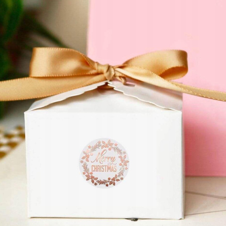 Naklejki Świąteczne Samoprzylepne na Prezenty Święta Ozdoby Mikołaj ZIMOWE