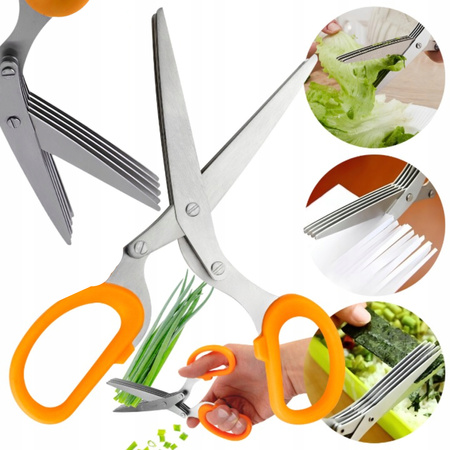 NOŻYCZKI DO ZIÓŁ Nożyce Kuchenne Krojenia Szczypiorku OSTRZY Wielofunkcyjne