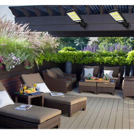 LAMPA SOLARNA ULICZNA LED Z CZUJNIKIEM RUCHU I ZMIERZCHU OGRODOWA SOLAR COB