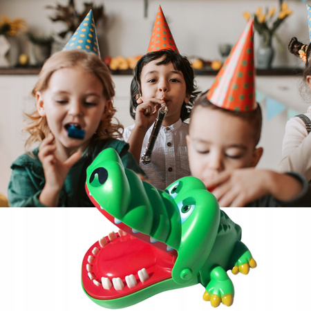 GRA KROKODYL KAJMAN CHORY ZĄBEK U DENTYSTY DUŻY RODZINNA ZABAWKA DLA DZIECI