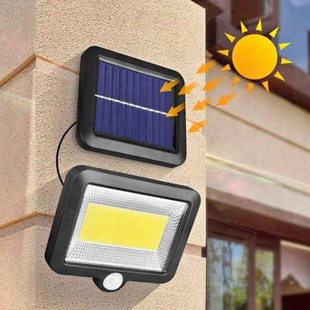 LAMPA SOLARNA LED LATARNIA ULICZNA OGRODOWA CZUJNIK RUCHU ZMIERZCHU PILOT