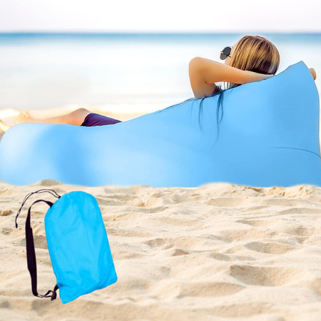 NADMUCHIWANA ROZKŁADANA SOFA LAZY BAG AIR PLAŻE FOTEL MATERAC LEŻAK 220cm