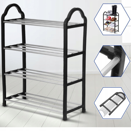PÓŁKA NA BUTY STOJAK REGAŁ SZAFKA 4 POZIOMY MOCNA Organizer Na Buty Do Domu