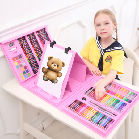 ZESTAW DO MALOWANIA DLA DZIECI Dziewczynek Artystyczny Plastyczny WALIZKA