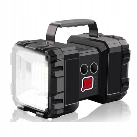 MOCNA LATARKA LED AKUMULATOROWA SZPERACZ TAKTYCZNA BIWAKOWA POWERBANK USB