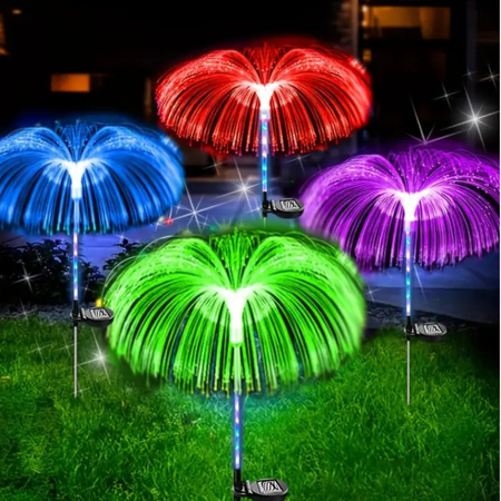 2x LAMPA SOLARNA OGRODOWA LED MEDUZA RGB WBIJANA DO OGRODU LAMPKI SOLARNE
