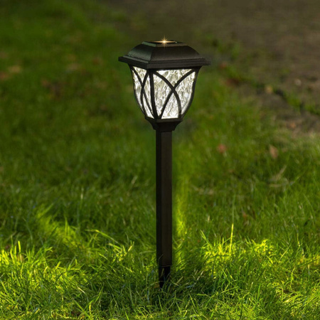 LAMPA SOLARNA OGRODOWA LED LAMPKI SOLARNE DO OGRODU CZUJNIK WBIJANA 6 sztuk