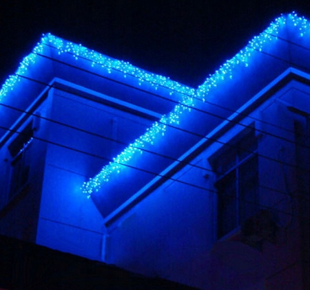 SOPLE 300 LED LAMPKI ZEWNĘTRZNE IP44 STAŁE + FLASH KURTYNA GIRLANDA GRUBE