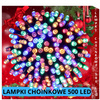 LAMPKI CHOINKOWE 500 LED ZEWNĘTRZNE WEWNĘTRZNE MULTIKOLOR NA CHOINKĘ STAŁE