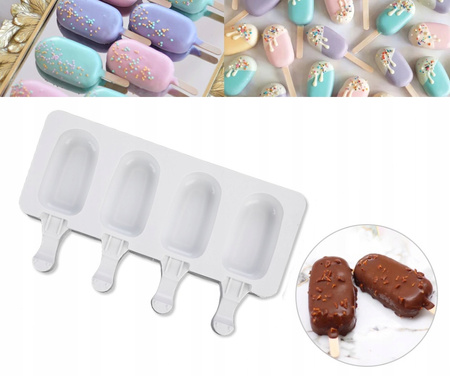 FOREMKI FORMA SILIKONOWA DO LODÓW NA PATYKU FORMY FOREMKA LODU DESERÓW LODY