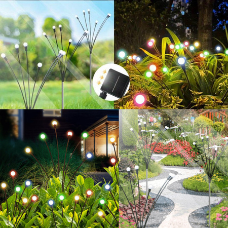 2x LAMPKI SOLARNE LAMPA SOLARNA KULKI LED WBIJANE OGRODOWE KULA DO OGRODU