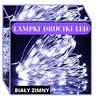 GIRLANDA ŚWIETLNA DRUCIKI 100 LED NA BATERIE BIAŁE ZIMNE 10M LAMPKI