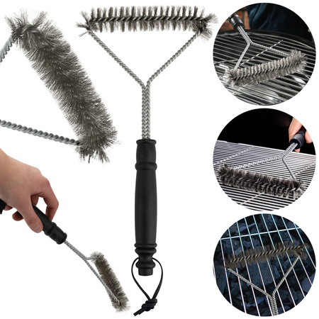 SZCZOTKA DO CZYSZCZENIA GRILLA RUSZTU SKROBAK GRILL STAL NIERDZEWNA GRUBA