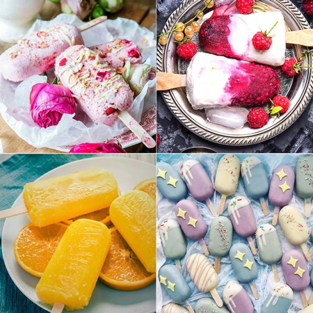 FOREMKI FORMA SILIKONOWA DO LODÓW NA PATYKU FORMY FOREMKA LODU DESERÓW LODY