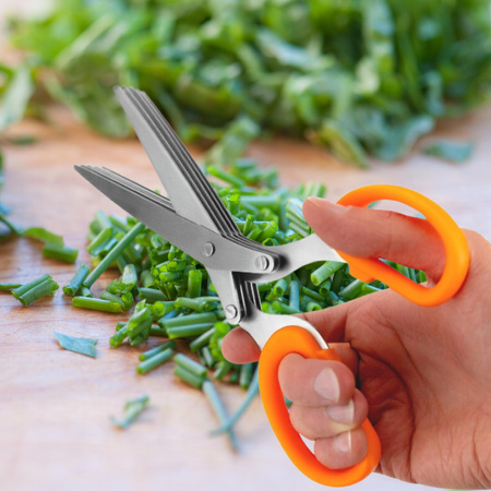 NOŻYCZKI DO ZIÓŁ Nożyce Kuchenne Krojenia Szczypiorku OSTRZY Wielofunkcyjne