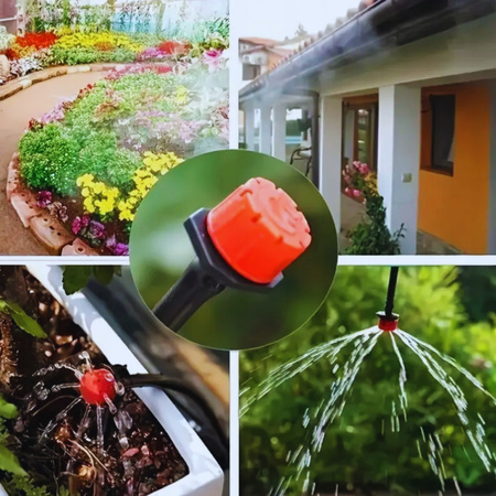 KURTYNA WODNA MGIEŁKA WĄŻ 25M ZRASZACZ OGRODOWY SYSTEM NAWADNIANIA DYSZE