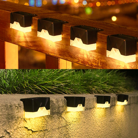 6x Lampki SOLARNE Ogrodowe LED na Schody TARAS Płot Oświetlenie Balkon