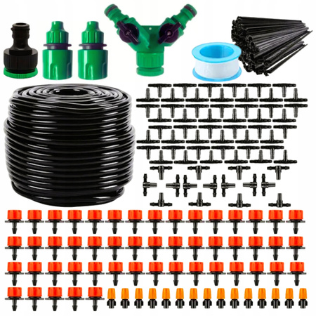 KURTYNA WODNA MGIEŁKA WĄŻ 25M ZRASZACZ OGRODOWY SYSTEM NAWADNIANIA DYSZE