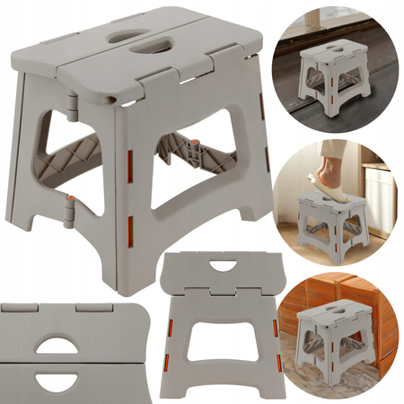 Stołek Taboret Składany Krzesło Składane Duży Antypoślizgowe Nóżki 135kg