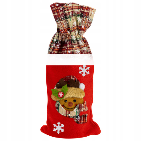 3x ŚWIĄTECZNY POKROWIEC NA BUTELKĘ ETUI UBRANKO DEKORACJA MIKOŁAJ PREZENT