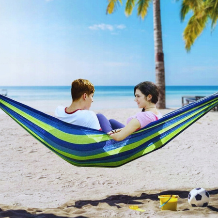 HAMAK OGRODOWY DWUOSOBOWY WZMOCNIONY WISZĄCY TURYSTYCZNY HUŚTAWKA MOCNY