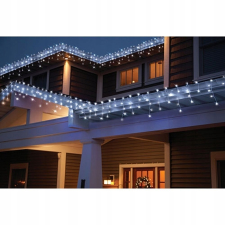 SOPLE 500 LED LAMPKI ZEWNĘTRZNE IP44 STAŁE + FLASH KURTYNA GIRLANDA GRUBE