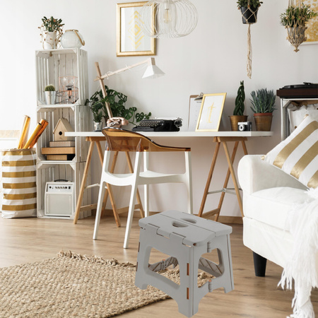 Stołek Taboret Składany Krzesło Składane Duży Antypoślizgowe Nóżki 135kg