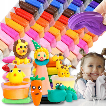 60 SZT PLASTELINA MAGICZNA POLIMEROWA SENSO PIANKOLINA PIANKOWA CIASTOLINA