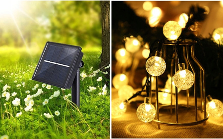 KURTYNA ŚWIETLNA LED GIRLANDA SOLARNA LAMPKI SOPLE WISZĄCE ŚWIĄTECZNE KULKI