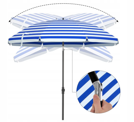 DUŻY PARASOL PLAŻOWY BALKONOWY OGRODOWY SKŁADANY BALKON TARAS PLAŻĘ 180CM