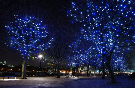 LAMPKI CHOINKOWE 300 LED ZEWNĘTRZNE STAŁE FLASH IP44 GRUBY KABEL NIEBIESKIE