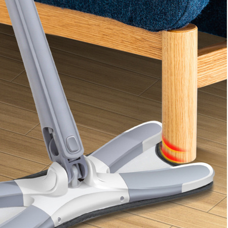 MOP OBROTOWY PŁASKI Z WYCISKACZEM DO CZYSZCZENIA WKŁAD MIKROFIBRA