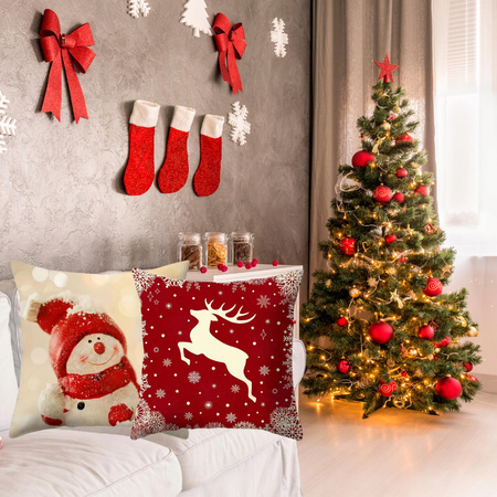 4x POSZEWKI ŚWIĄTECZNE Na Poduszki 45x45 Poszewka Boże Narodzenie Na Jaśki